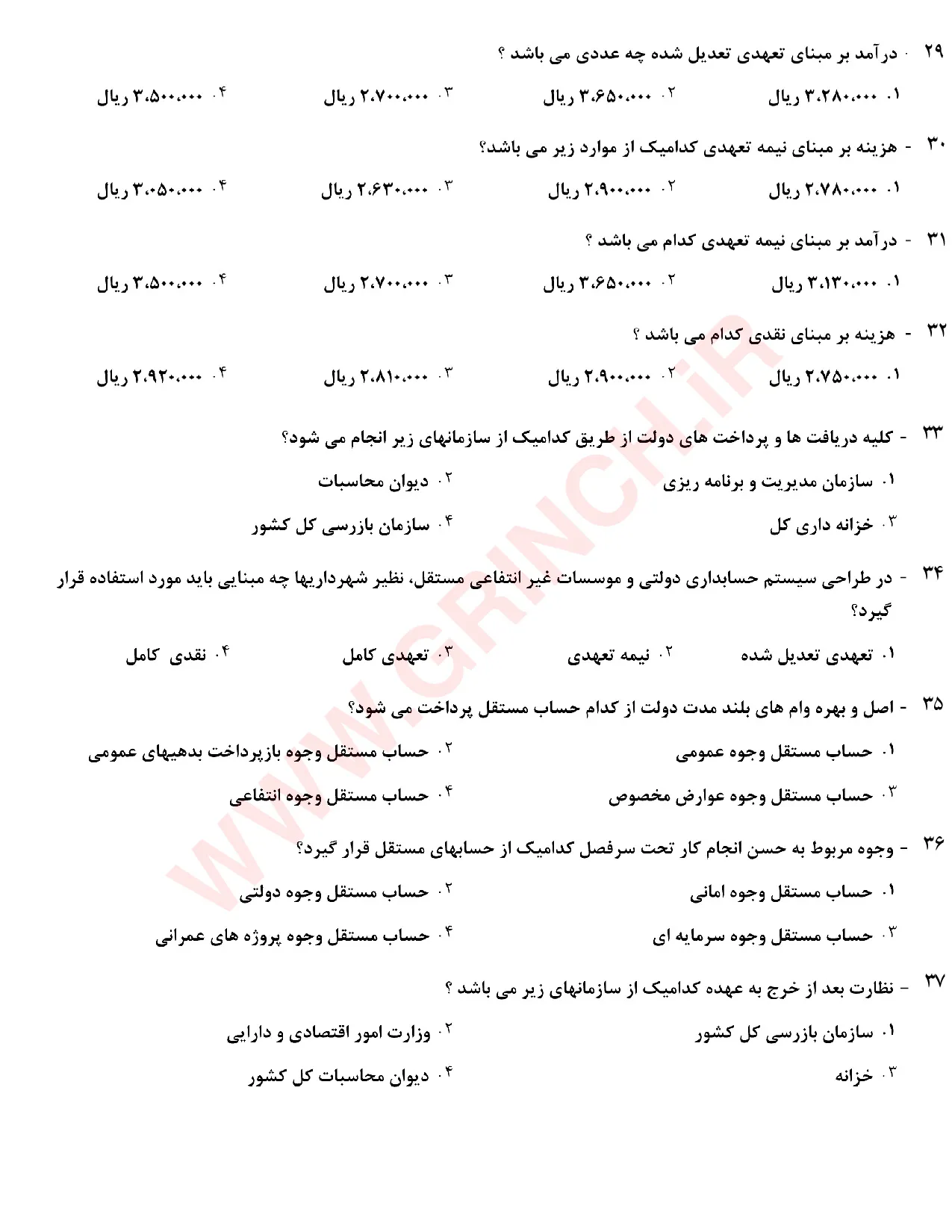 دانلود جزوه و نمونه سوالات استخدامی حسابداری دولتی (ویرایش 1405)