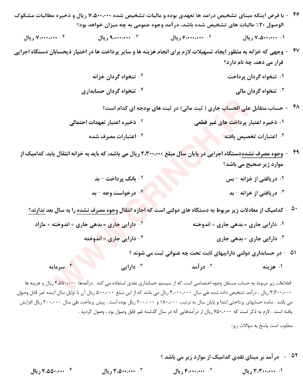 دانلود جزوه و نمونه سوالات استخدامی حسابداری دولتی (ویرایش 1405)