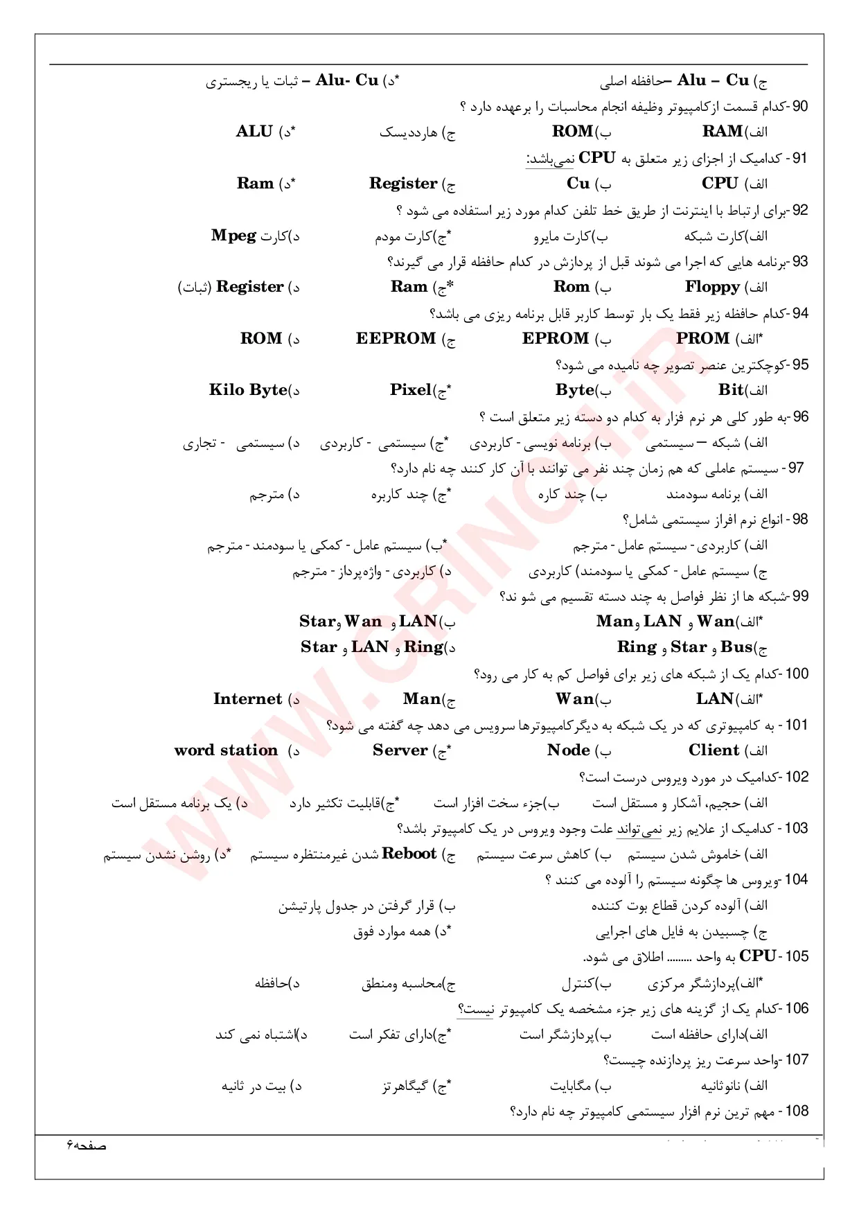 دانلود جزوه و جدیدترین نمونه سوالات استخدامی icdl با جواب pdf (ویرایش 1405)